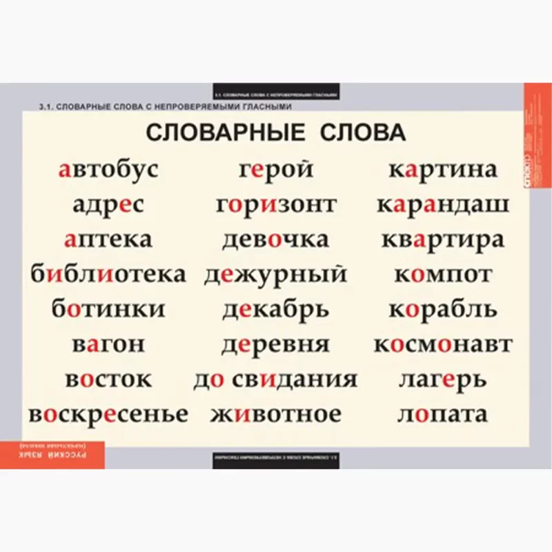 Словарные слова